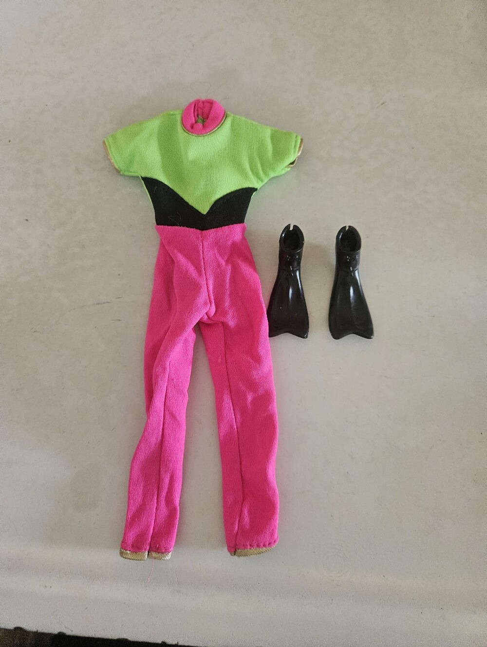 🧡3/$15 Barbie 1995 Sports Fashions Scuba Gear Flippers